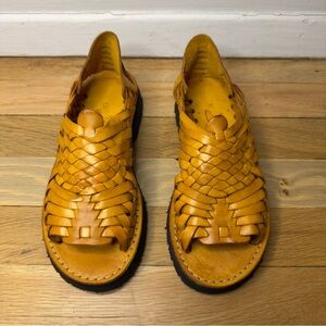 Brand X Huarache Tan Leather Sandals Size 5 NWOT